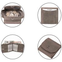 MATADOR WIEN Echt Leder Mini Geldbörse Klein Portemonnaie Grau