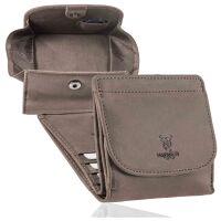 MATADOR Wiener Schachtel Leder Geldbörse Portemonnaie Grau