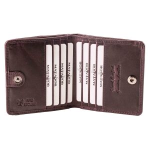 MATADOR WIEN Echt Leder Mini Geldbörse Klein Portemonnaie Violett