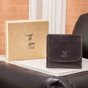 MATADOR WIEN Echt Leder Mini Geldbörse Klein Portemonnaie Violett