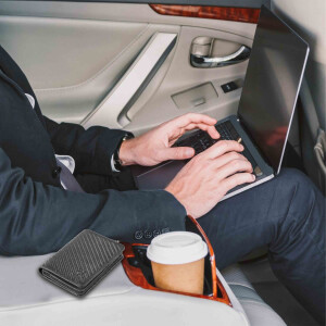 MATADOR PORTO Leder Kreditkartenetui RFID Kreditkartenhülle Carbon