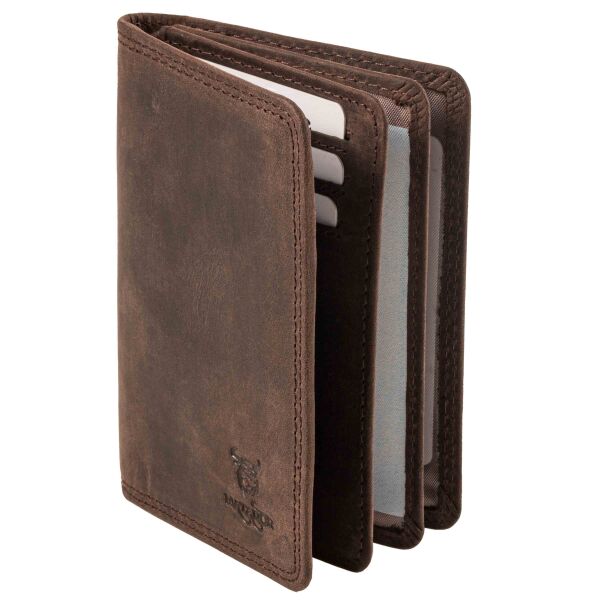 MATADOR PORTO Leder Kartenetui RFID Kreditkartenhülle Dunkel Braun