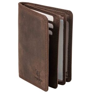 MATADOR PORTO Leder Kartenetui RFID Kreditkartenhülle Dunkel Braun