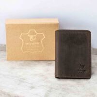 MATADOR PORTO Leder Kartenetui RFID Kreditkartenhülle Dunkel Braun