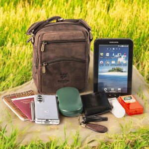 MATADOR AVEIRO Leder Umhängetasche Schultertasche Dunkel Braun