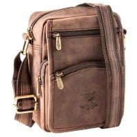 MATADOR AVEIRO Leder Umhängetasche Schultertasche Dunkel Braun