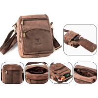 MATADOR AVEIRO Leder Umhängetasche Schultertasche Dunkel Braun