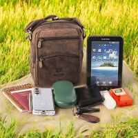 MATADOR AVEIRO Leder Umhängetasche Schultertasche Dunkel Braun