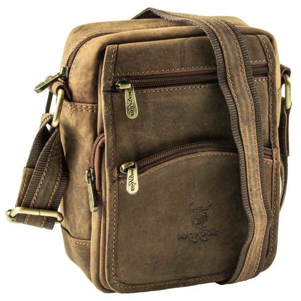 MATADOR AVEIRO Leder Umhängetasche Schultertasche Hunter Braun