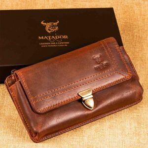 MATADOR BRISBANE Echt Leder Luxus Universal Handy-Tasche 6.9 Zoll