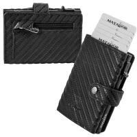 MATADOR MIAMI Kartenetui Leder Minigeldbörse Slim Wallet RFID TüV