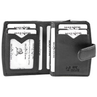 MATADOR | VALENCIA MINI | Portemonnaie Damen Klein Leder Schwarz