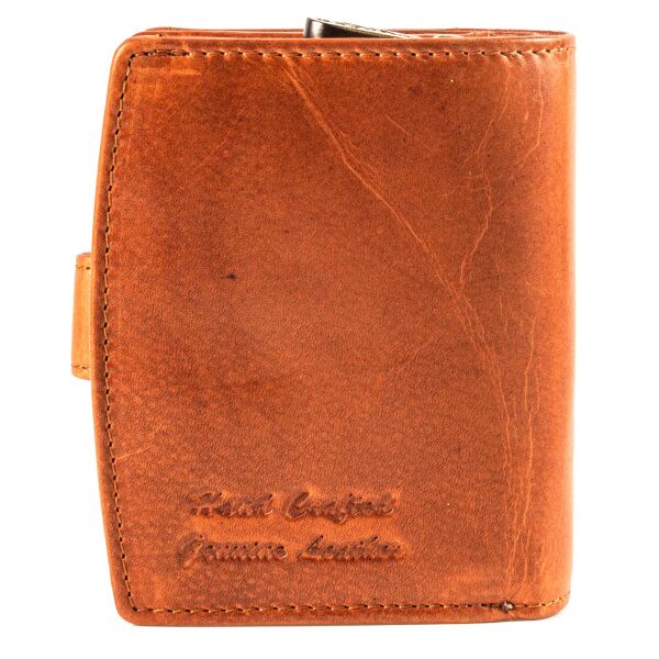 Hillburry Miniportemonnee Gewassen Leer bruin | Boutique Hillburry Miniportemonnee Gewassen Leer bruin | Boutique