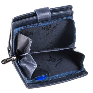 MATADOR | VALENCIA | Damen Portemonnaie Leder RFID Navy Blau