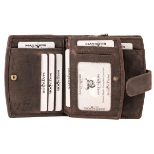 MATADOR | VALENCIA | Damen Portemonnaie Leder RFID Dunkel Braun