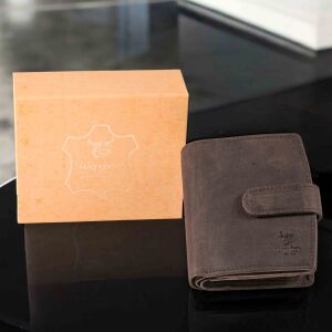 MATADOR | VALENCIA | Damen Portemonnaie Leder RFID Dunkel Braun