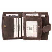 MATADOR | VALENCIA | Damen Portemonnaie Leder RFID Dunkel Braun