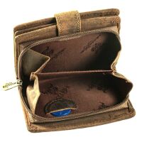MATADOR | VALENCIA | Damen Portemonnaie Leder RFID Hunter Braun