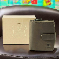 MATADOR | VALENCIA | Damen Portemonnaie Leder Geschenk Box Grau
