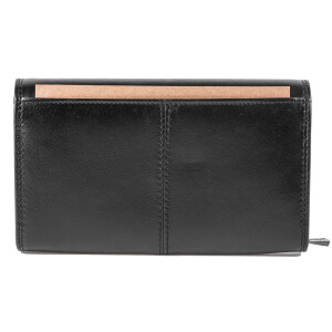 MATADOR | LIMA | Längliche Damen Geldbörse Leder Nappa Schwarz