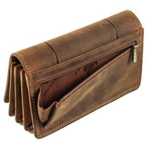 MATADOR VENEDIG Leder Damen Geldbörse Geldbeutel Hunter Braun