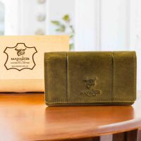 MATADOR VENEDIG Leder Damen Geldbeutel Langbörse RFID Hell Grün