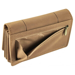 MATADOR VENEDIG Leder Damen Geldbörse Langbörse Hell Braun