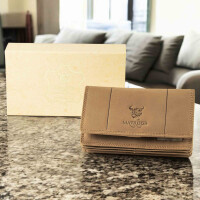 MATADOR VENEDIG Leder Damen Geldbörse Langbörse Hell Braun