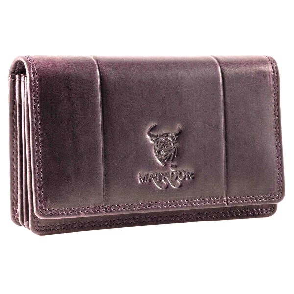 MATADOR VENEDIG Leder Damen Geldbeutel Langbörse RFID Violett