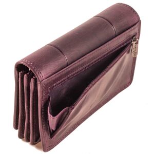 MATADOR VENEDIG Leder Damen Geldbeutel Langbörse RFID Violett