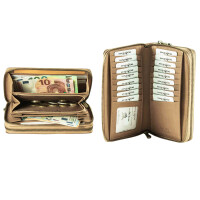 MATADOR | MADRID 2.0 | XXL Portemonnaie Damen Blumen Hell Braun