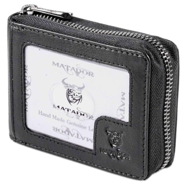 MATADOR Kartenhalter LAUSANNE Ziehharmonika Leder RFID Schwarz