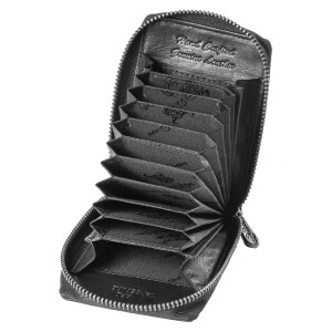 MATADOR Kartenhalter LAUSANNE Ziehharmonika Leder RFID Schwarz
