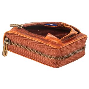 MATADOR Kartenhalter LAUSANNE Ziehharmonika Leder RFID Braun