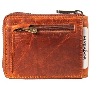 MATADOR Kartenhalter LAUSANNE Ziehharmonika Leder RFID Braun