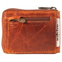 MATADOR Kartenhalter LAUSANNE Ziehharmonika Leder RFID Braun