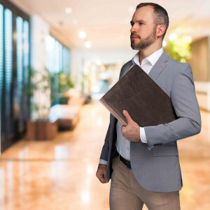 MATADOR Leder Dokumentenmappe Konferenzmappe BARCELONA A4 Dunkel Braun