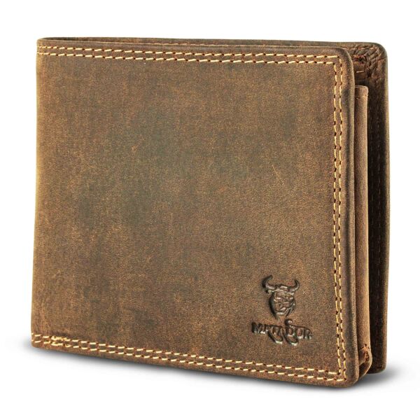MATADOR OVIEDO RFID Herren Leder Geldbörse Portemonnaie Geldbeutel TüV Hunter Braun
