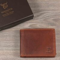 MATADOR OVIEDO RFID Herren Leder Geldbörse Portemonnaie Geldbeutel TüV Hunter Braun