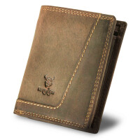 MATADOR LUGO Leder Herren Geldbörse Portemonnaie RFID Hunter Braun
