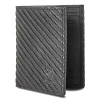 MATADOR Leder Slim Wallet CHICAGO Bifold Schwarz Carbon RFID