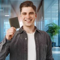 MATADOR Leder Slim Wallet CHICAGO Bifold Grau RFID