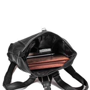 MATADOR Rucksack Leder MAASTRICHT XL Damenrucksack Schwarz