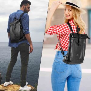 MATADOR Rucksack Leder MAASTRICHT XL Damenrucksack Schwarz