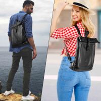 MATADOR Rucksack Leder MAASTRICHT XL Damenrucksack Schwarz