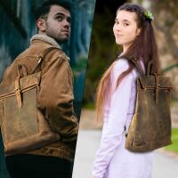 MATADOR Rucksack Leder MAASTRICHT XL Damenrucksack Braun