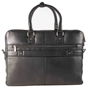 MATADOR Laptoptasche Leder MONACO Handgefertigt 17 Zoll Schwarz
