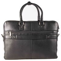 MATADOR Laptoptasche Leder MONACO Handgefertigt 17 Zoll Schwarz