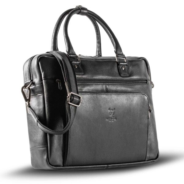 MATADOR Leder Umhängetasche AMSTERDAM Aktentasche Schwarz