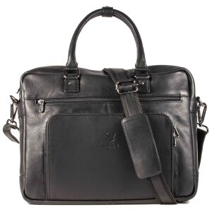 MATADOR Leder Umhängetasche AMSTERDAM Aktentasche Schwarz